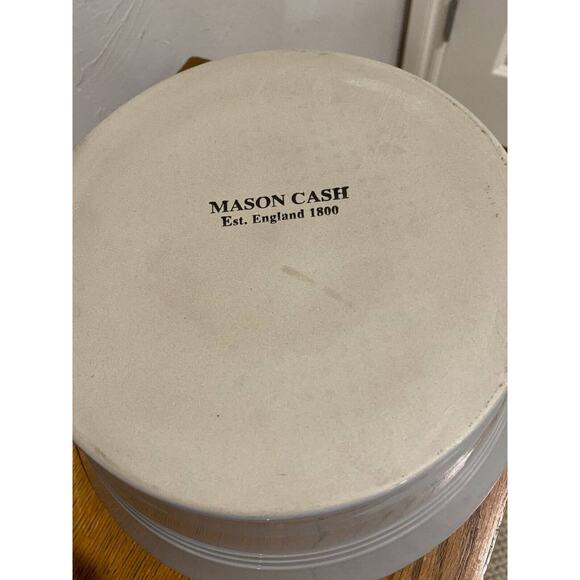 Vintage Mason Cash 2.5 Litre Oven Safe Casserole Dish With Lid, Grey - Picture 6 of 7